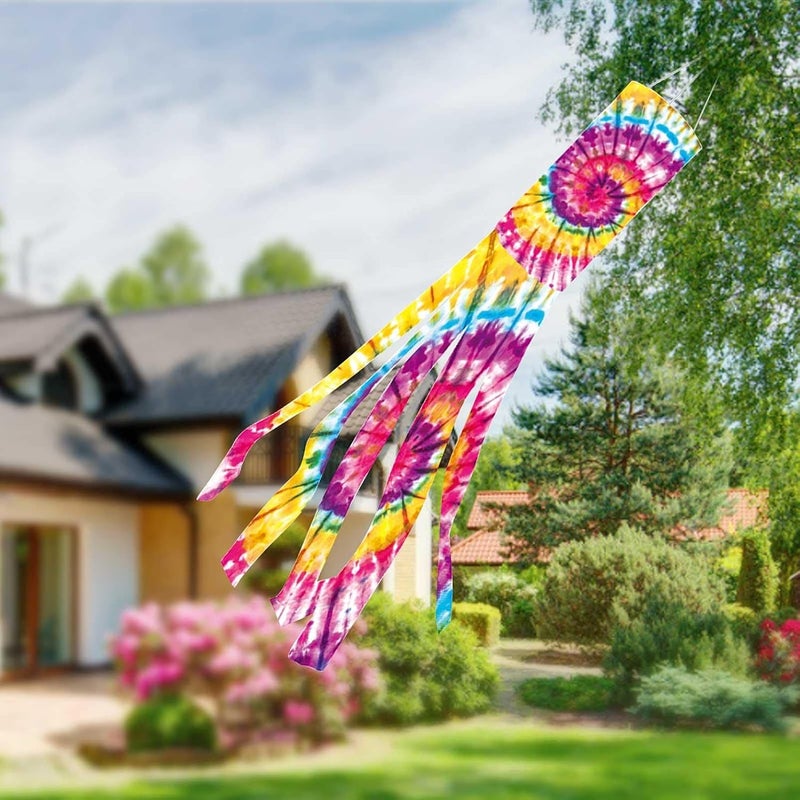 woobles Rainbow Windsock Wind Sculptures Rainbow Garden Colorful Hanging Decoration Wind Socks Outdoor For Flag Pole Caravan Camping Garden - Image 4